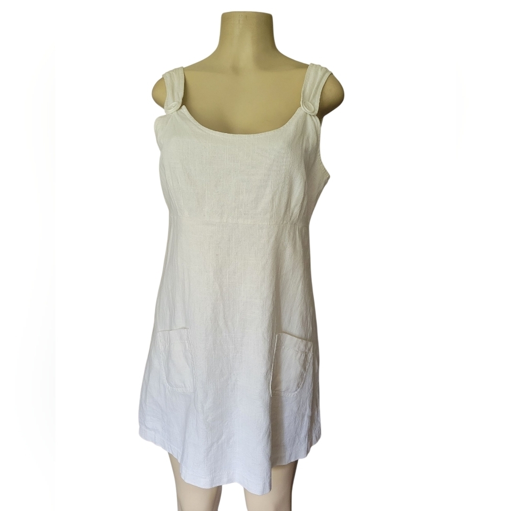 Life Love Fashion White Linen Dress Country Western Spring Summer Sizing Unknown